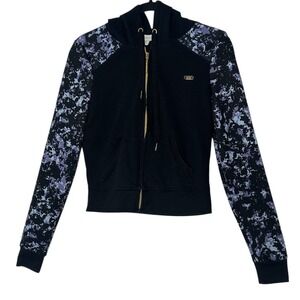 Nicki Minaj Jacket Women's Small Black Hooded Full Zip Logo Concert Festival